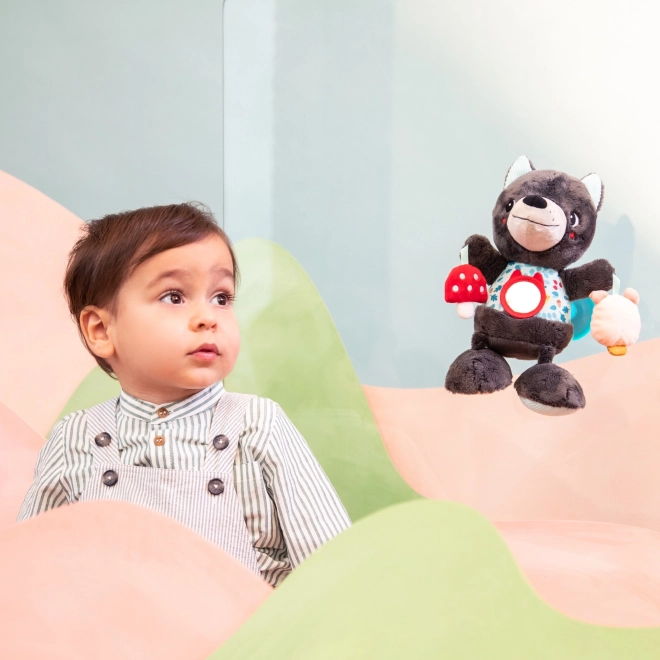 Rejse plysbamse med aktiviteter, ulven LUDVÍK