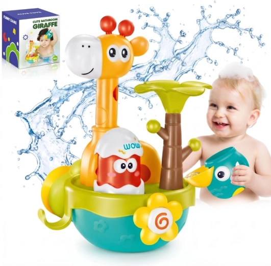 Woopie Baby badelegetøj med giraf, sugekopper og tragt