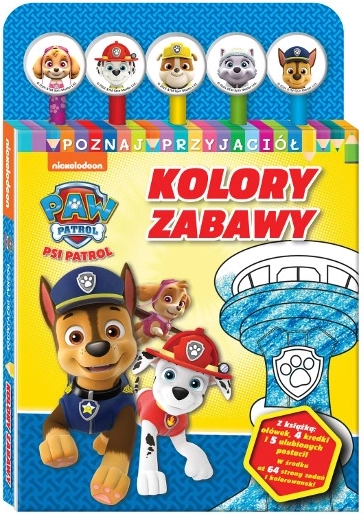 PAW PATROL Lær vennerne at kende 1: Sjove farver – bog med klistermærker og sæt farveblyanter