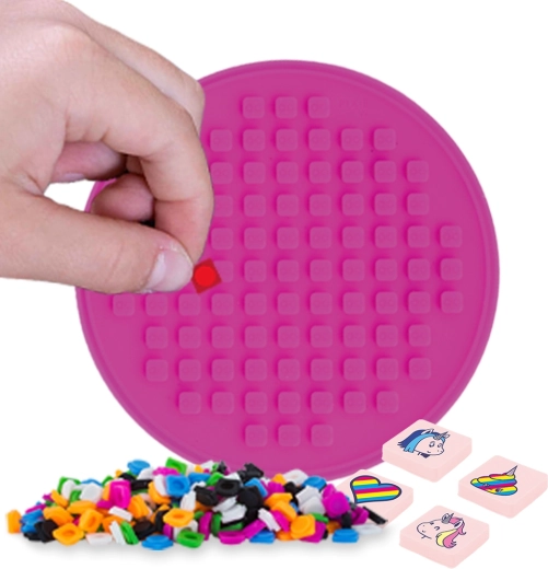 Pixie crew mosaik-klæbepanel fuchsia cirkel