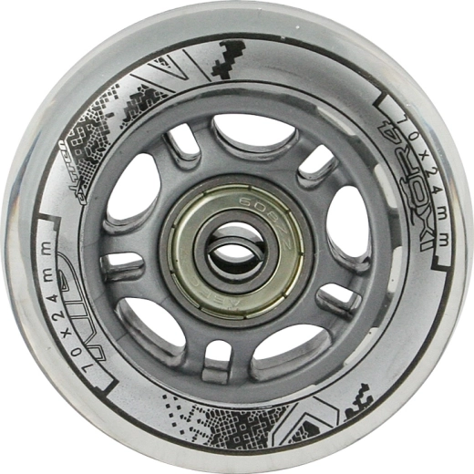 Sæt af klare PU-hjul 70 × 24 mm med ABEC 7-lejer NILS EXTREME