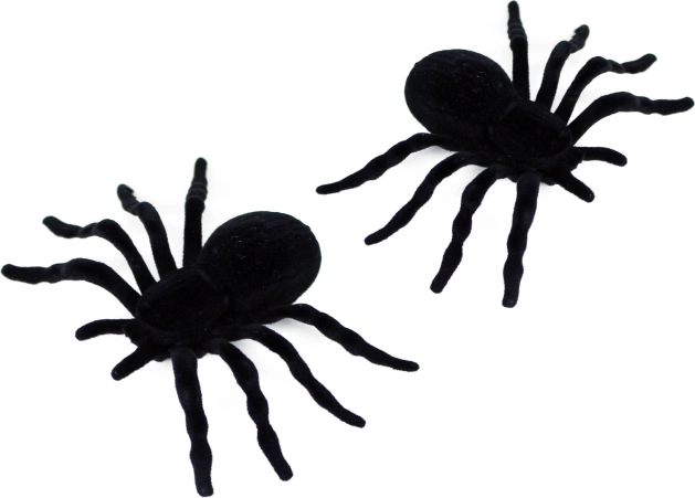 Dekoration edderkopper til Halloween 2 stk