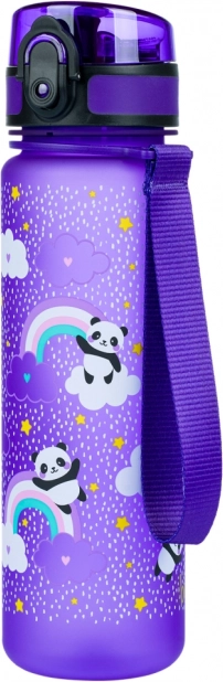 Tritan vandflaske med panda og regnbue motiv 500 ml