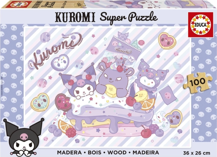 Educa træpuslespil Kuromi 100 brikker