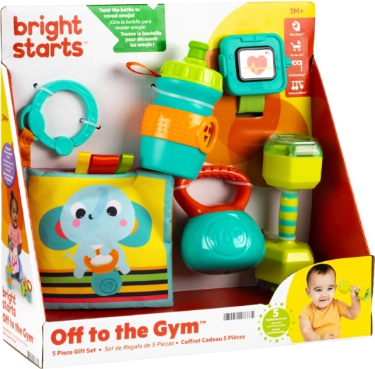 Bright Starts Off to the Gym-gavesæt med legetøj til udvikling af koordination og sanser - 5 stk.