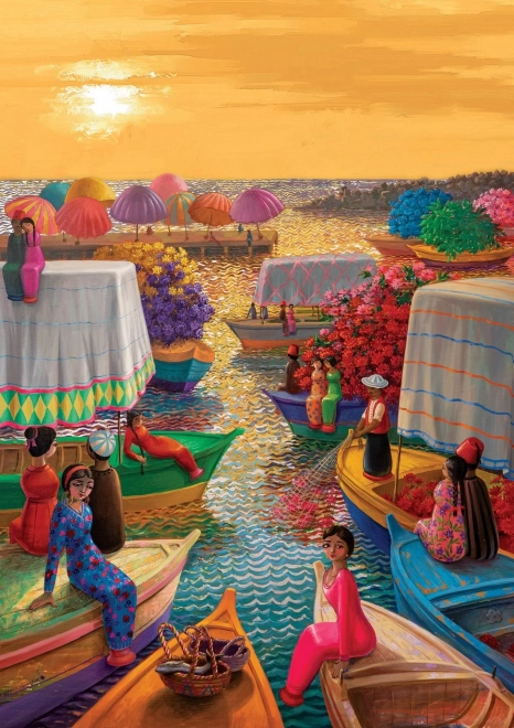 Puslespil Blomsterhavn 1000 Brikker