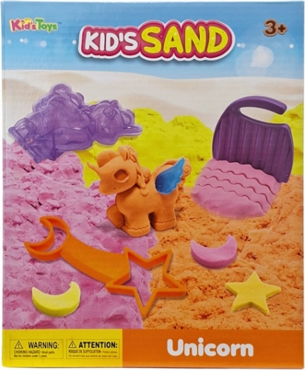 Kinetisk sand – sæt med enhjørning (3 farver) - 1 stk.