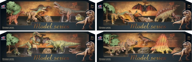 Dinosaurverden – sæt med dinosaurfigurer, 4 typer