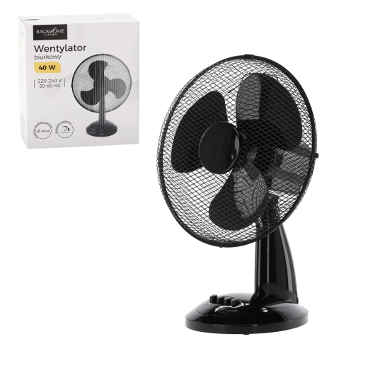 Bordventilator 40 W sort