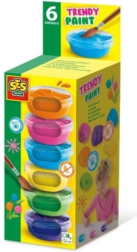 SES Creative plakatfarver – moderigtige farver 6 × 45 ml