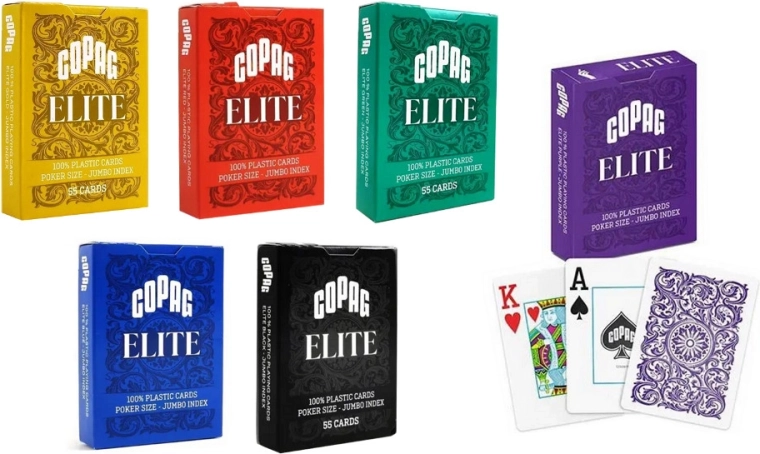 COPAG Elite Jumbo Face spillekort (blandede farver)