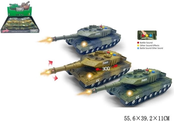 Tank med lys- og lydeffekter - 1 stk.