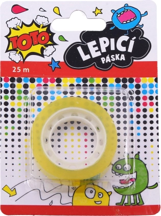 Gennemsigtig klæbestrimmel 12 mm × 25 m