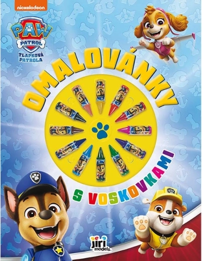 Malebog med voksfarver Paw Patrol