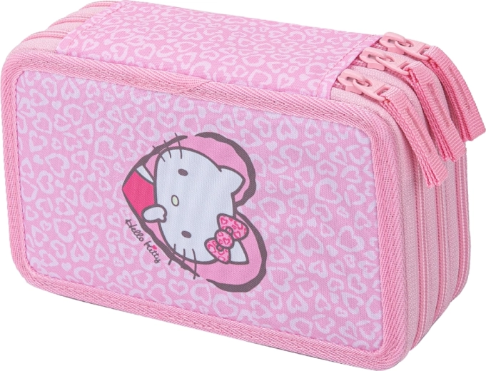 Baagl tredelt skolepenalhus Hello Kitty Sweet Leopard (GRS)