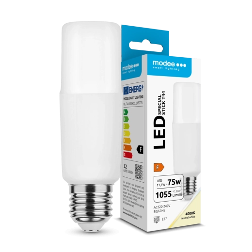 LED pære Modee Lighting Stick T44 11,1 W E27, neutral hvid, 1055 lm