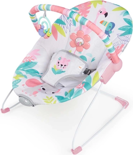 Vibrerende babyliggestol BRIGHT STARTS Flamingo Vibes, 0 m+, op til 9 kg