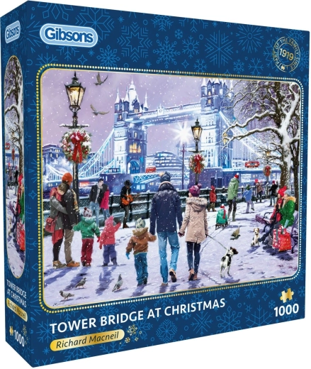 Gibsons puslespil Tower Bridge til jul 1000 brikker