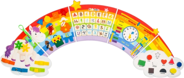2Kids Toys blød activity board regnbue med skyer - 1 stk.