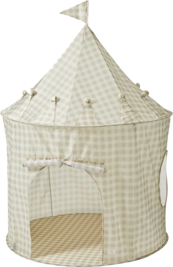 3 Sprouts børnetelt recycled gingham beige