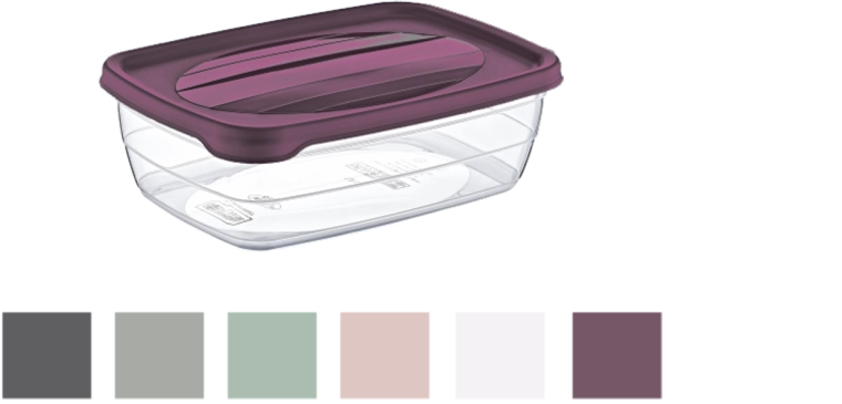 Rektangulær opbevaringsboks Trend 0,3 l med låg