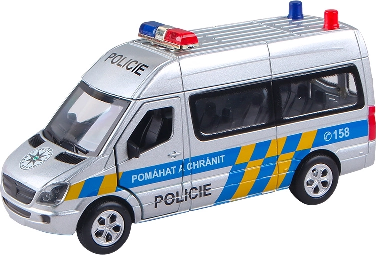 Politibil MERCEDES-BENZ 1:32 tjekkisk politi med lys og lyd uden emballage