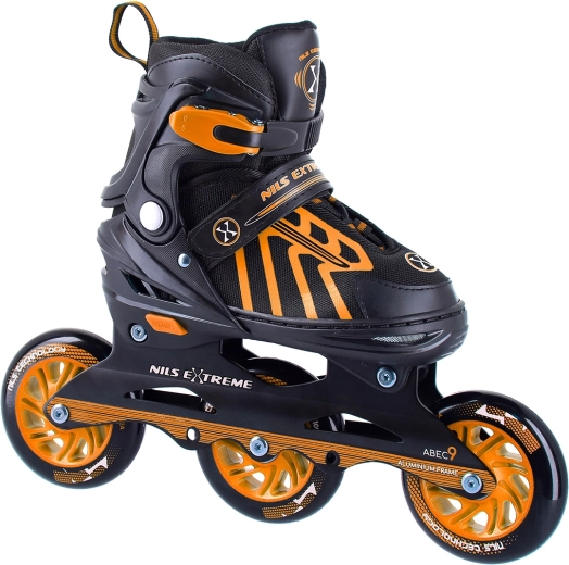 NILS Extreme inliners med tre hjul 100 mm, orange