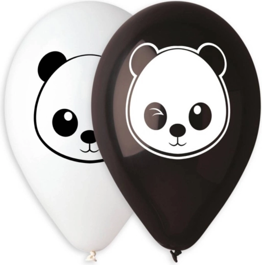 Gemar latexballon med panda-tryk 30 cm (pastel) - 1 stk.