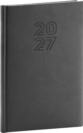 Notique ugekalender Aprint 2027 grå 15 × 21 cm