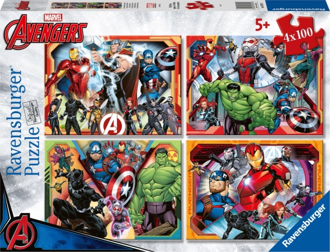 Puslespil Mocní Avengers 4x100 dele Ravensburger