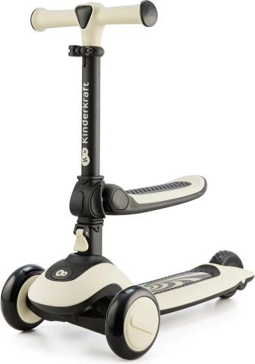 Kinderkraft løbecykel og trehjulet løbehjul 2-i-1 Halley, beige