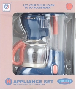 Batteridrevet legetøjskaffemaskine med lys og lyde