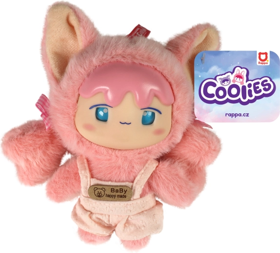 Plysdukke Coolies pink 15 cm