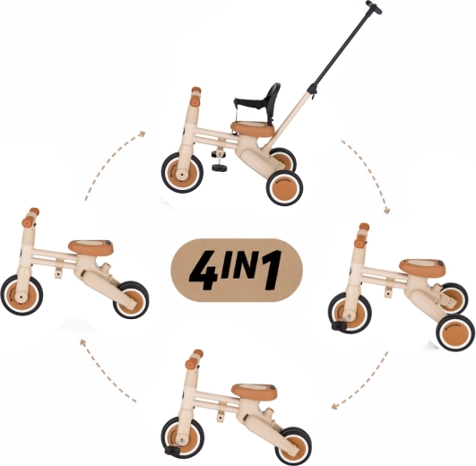 Petite&Mars multifunktionel trehjulet cykel 4i1 Drift desert sand