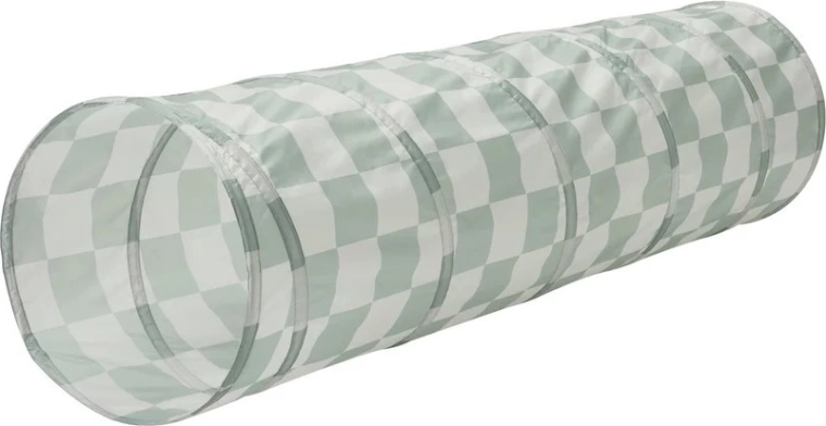 3 Sprouts børnelegetunnel recycled checkerboard green