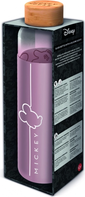 Glasflaske med overtræk 585 ml, Mickey