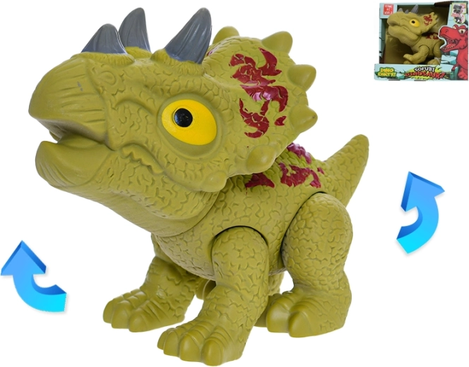 Dinosaur Triceratops med bevægelige dele 17 cm