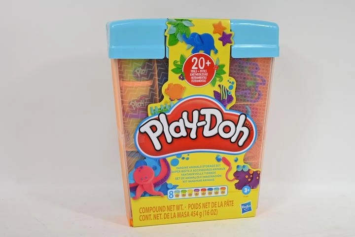 Play-Doh fantastiske dyr – kreativt sæt med 8 bøtter modellervoks og tilbehør