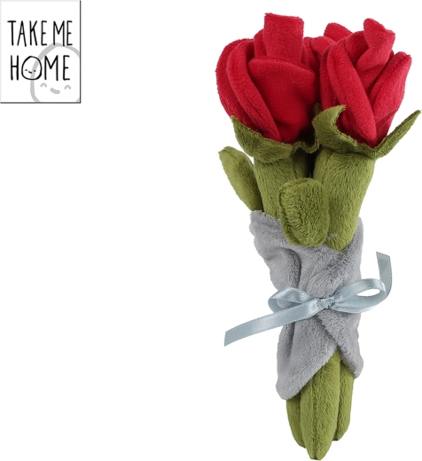 Buket af plys-røde roser Take Me Home 22 cm