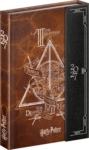 Notique ugentlig magnetisk dagbog Harry Potter – Dødsregalierne 2027 (11 × 16 cm)