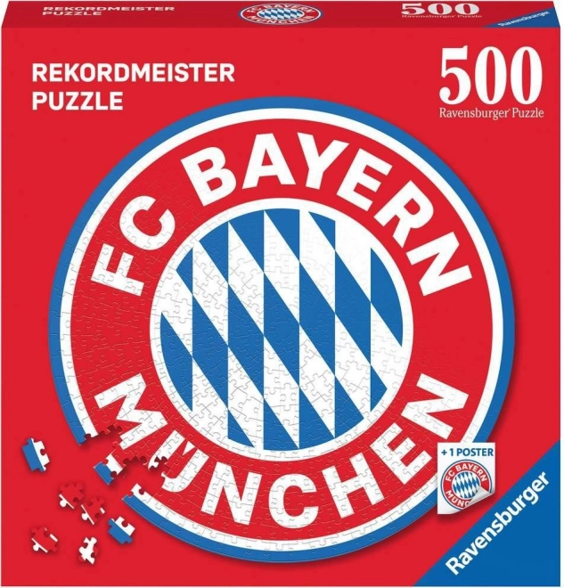 Rundt puslespil FC BAYERN – logo, 500 brikker