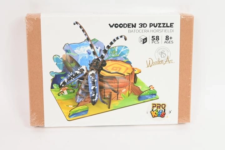 Træ 3D-puslespil: bille i skoven