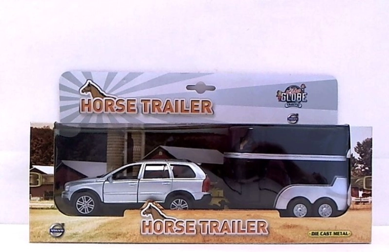 Volvo XC90 med hestetrailer og 2 hestefigurer (29 cm)