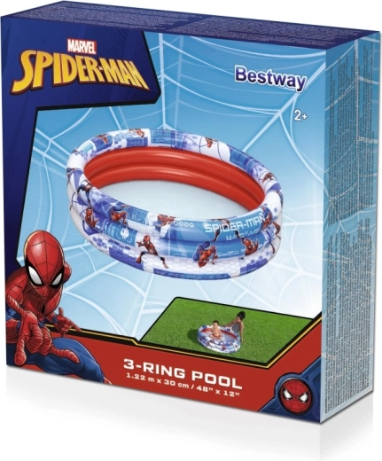 Oppustelig pool med tre ringe MARVEL SPIDER-MAN 122 × 30 cm