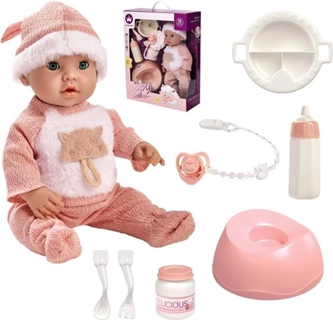 Babydukke med tilbehør