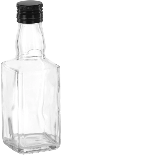 Whiskyflaske 200 ml med metal-skruelåg 28 mm