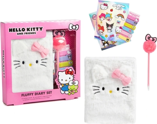Hello Kitty plysdagbog med tilbehørssæt