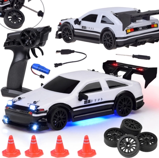 Fjernstyret sportsbil 4x4 med driftfunktion 1:24