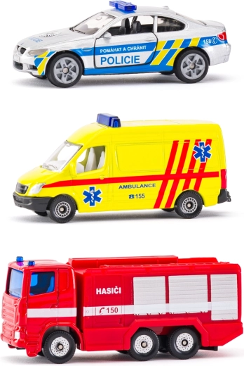 SIKU sæt med redningskøretøjer, dansk version