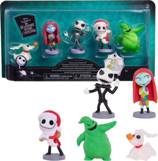 Městečko Halloween-sæt med 5 selvlysende figurer